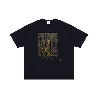 NOIR CARTEL UNSAID — The Crack Is Where They Put the Gold Oversized Cotton Tee — Black