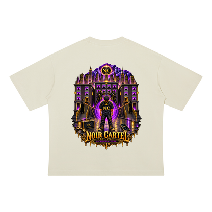 NOIR CARTEL UNSAID — Showing Up Drop Shoulder Cotton Tee — Mild Apricot