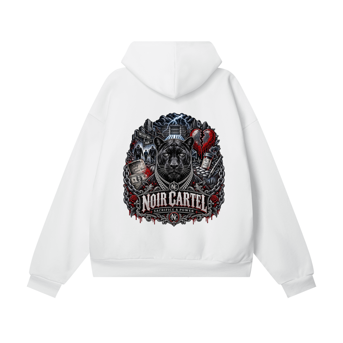 NOIR CARTEL UNSAID — I Survived Heavyweight Hidden Pocket Fleece Hoodie