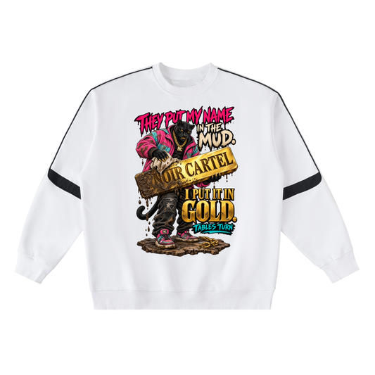 NOIR CARTEL TABLES TURN — Mud to Gold Sweatshirt — White
