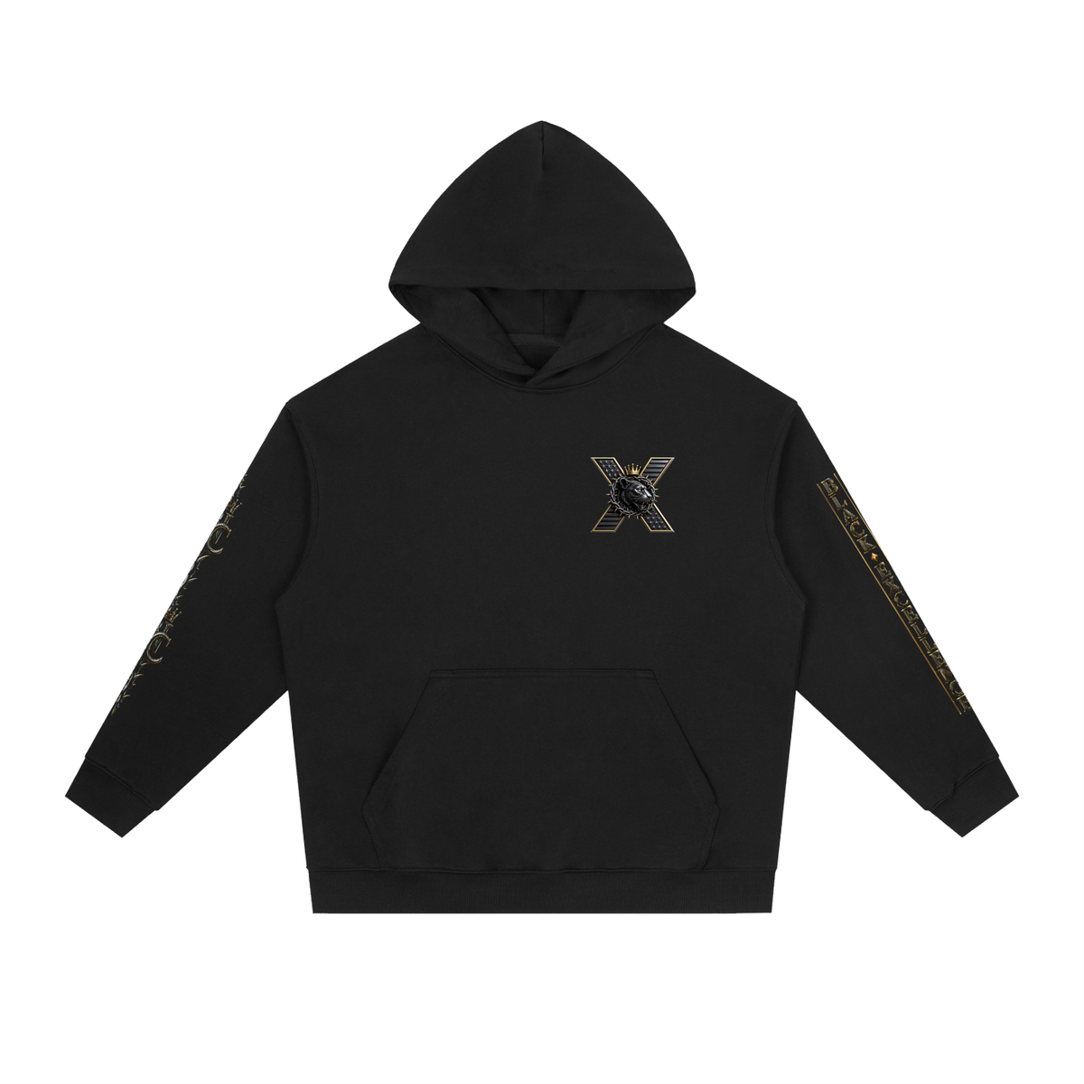NOIR CARTEL BLACK EXCELLENCE — Excellence X Essential Heavyweight Drop-Shoulder Hoodie — Black