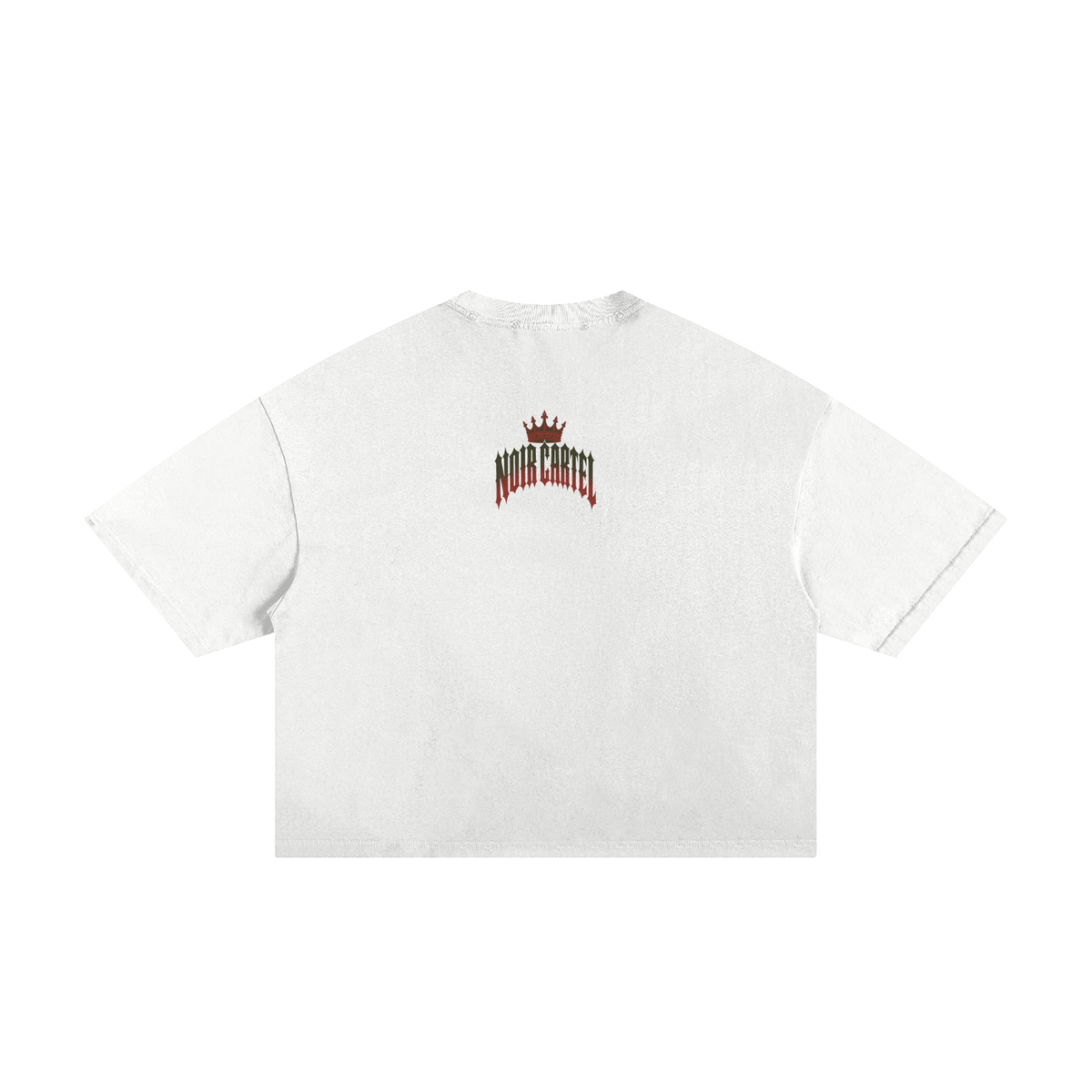 NOIR CARTEL MADE MEN — Blood Oath — Red & Green Frayed Boxy Tee