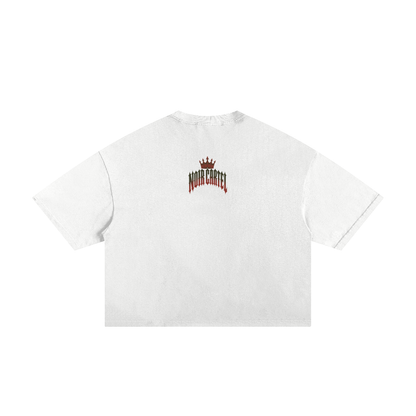 NOIR CARTEL MADE MEN — Blood Oath — Red & Green Frayed Boxy Tee