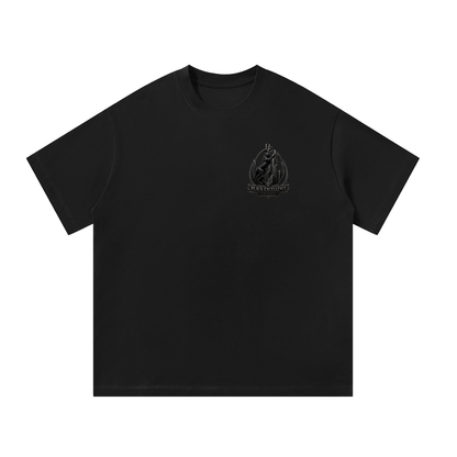 NOIR CARTEL BLACK EXCELLENCE — Laurel Monogram Oversized Tee — Black