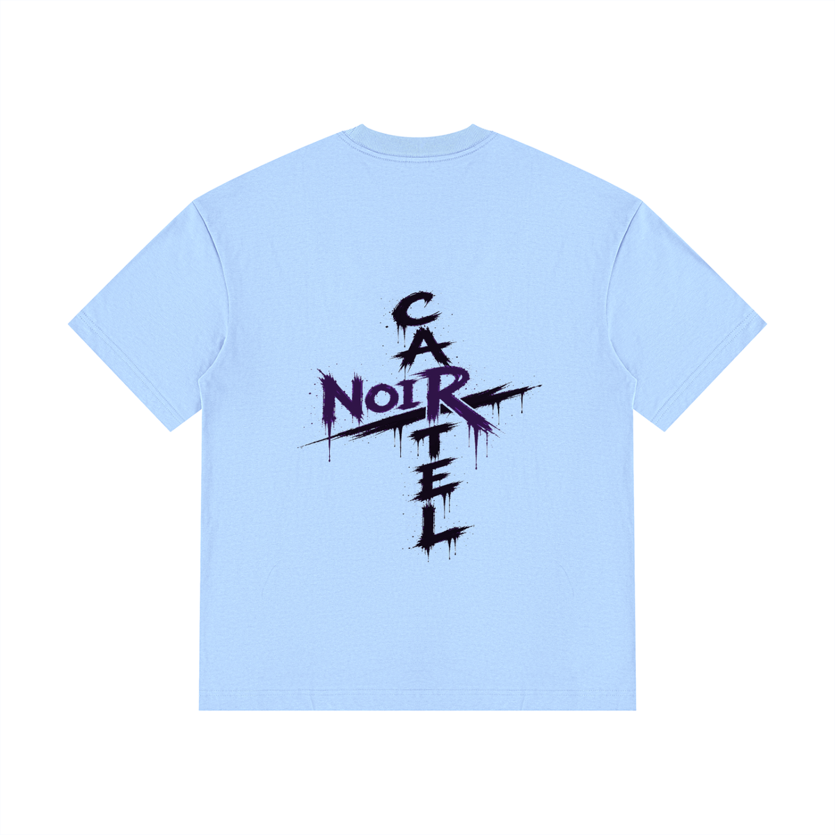 NOIR CARTEL OVERGROWTH — Rose Gospel — Purple Drop Shoulder Cotton Tee