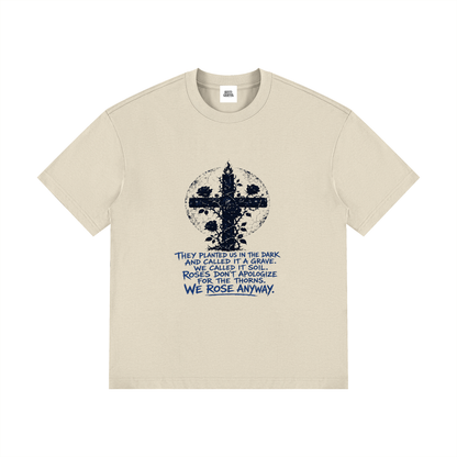 NOIR CARTEL OVERGROWTH — Rose Gospel — Blue Drop-Shoulder Tee