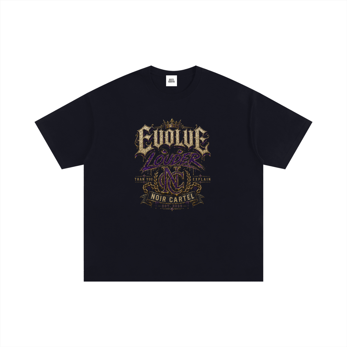 NOIR CARTEL UNSAID — Evolve Oversized Cotton Tee — Black