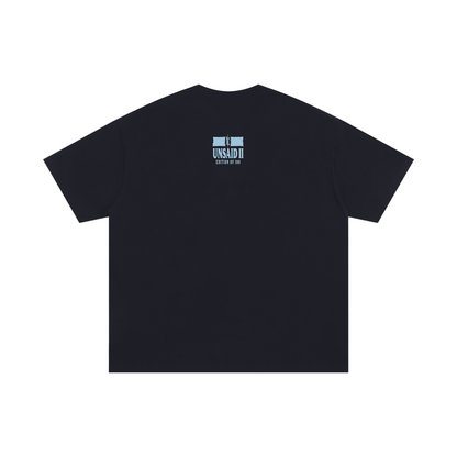 NOIR CARTEL UNSAID — I Carried It Quiet Oversized Cotton Tee — Black
