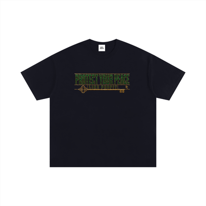 NOIR CARTEL OVERGROWTH — Thornbound Crest Oversized Cotton Tee — Black