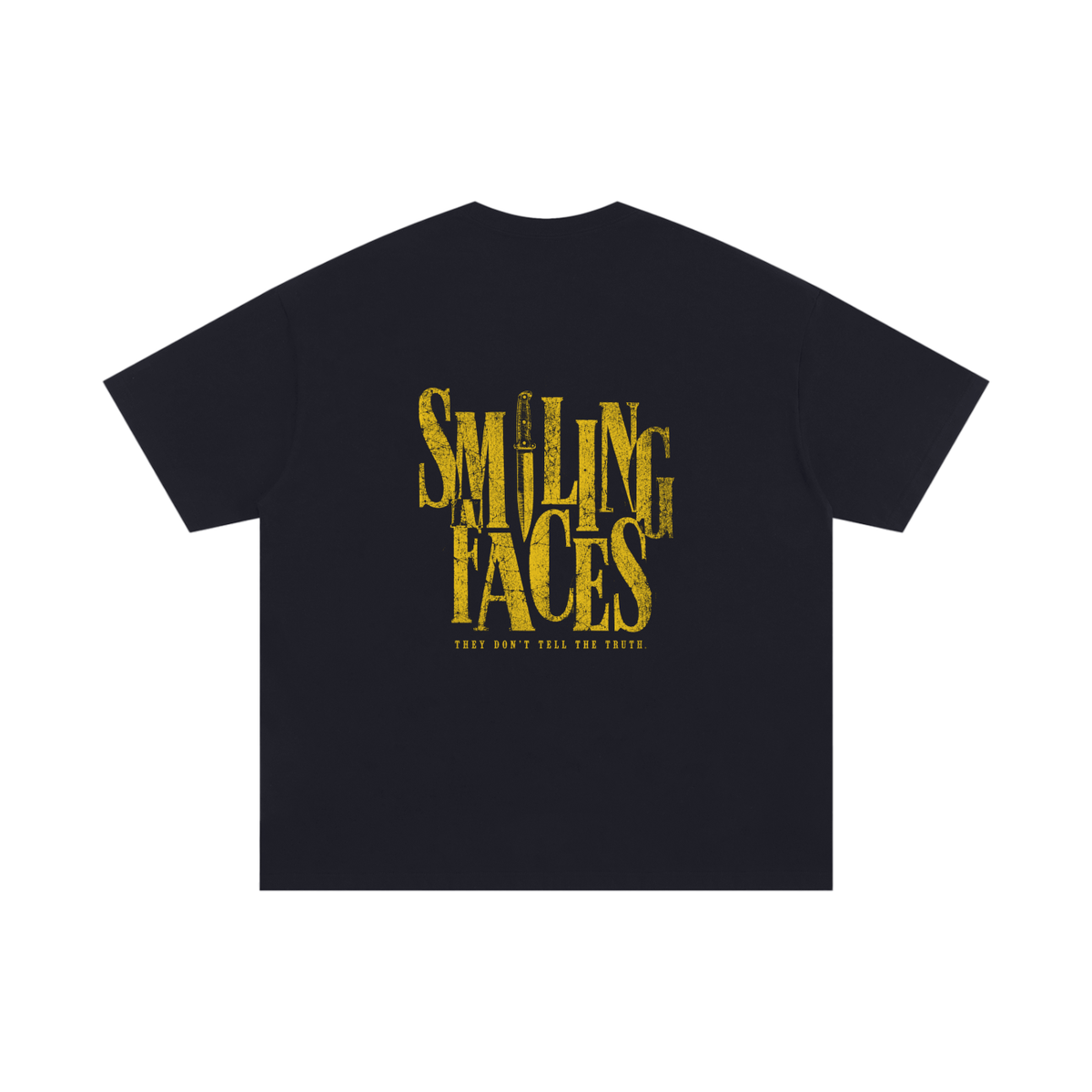 NOIR CARTEL FRENEMIES — Smiling Faces SF-03 250 GSM Oversized Tee — Black