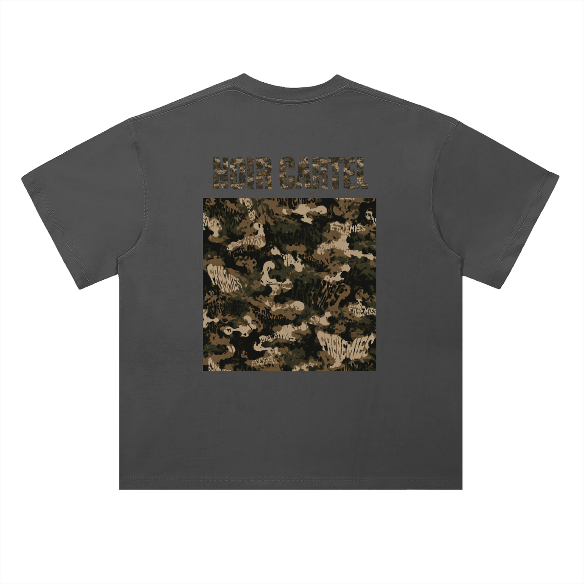 NOIR CARTEL FRENEMIES — Worldwide Camo Heavyweight Drop Shoulder Cotton Tee