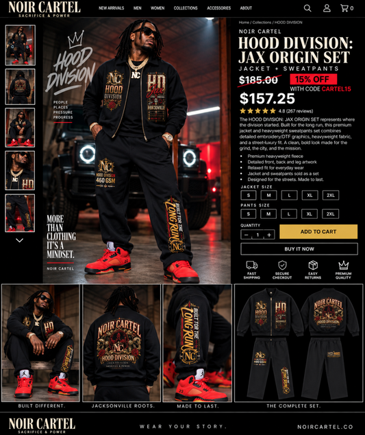 NOIR CARTEL HOOD DIVISION — JAX ORIGIN SET